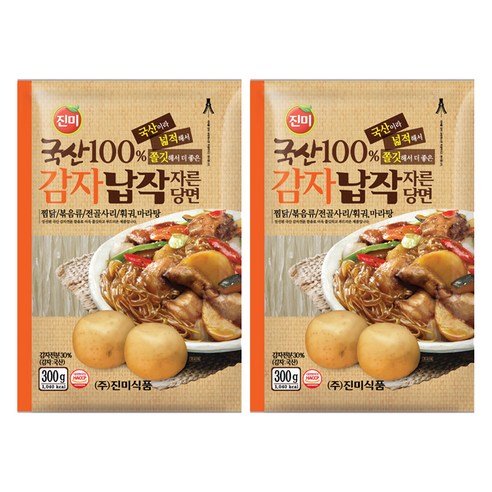 진미 국산감자 납작 자른당면