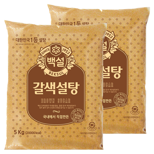 백설 갈색설탕, 5kg, 2개