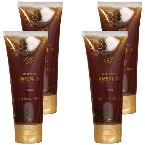 비엣꿀 100 야생화 튜브 벌꿀, 130g, 4개