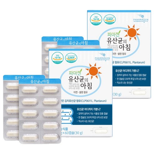 파마젠 유산균의 아침, 60정, 2개