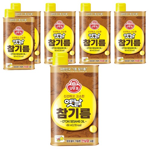 오뚜기옛날 참기름, 450ml, 6개