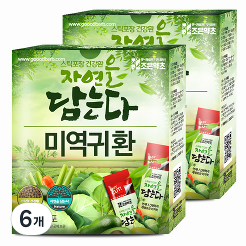 굿허브 조은약초 자연을 담는다 스틱형 미역귀환, 6개, 90g