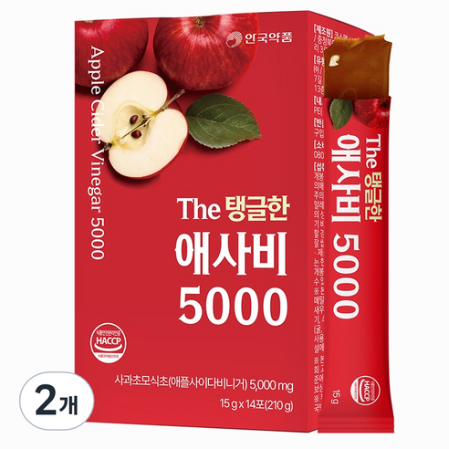 안국약품 The 탱글한 애사비 5000 14p, 2개, 210g
