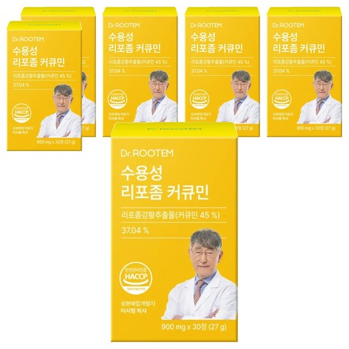 닥터루템 수용성 리포좀 커큐민 27g, 30정, 6개