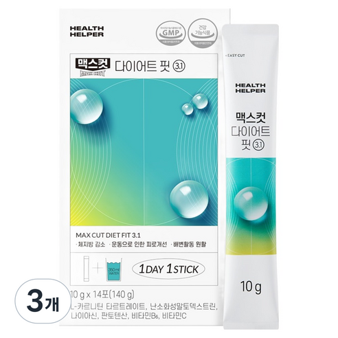 헬스헬퍼 맥스컷 다이어트 핏 3.1 14p, 140g, 3개