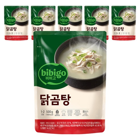 CJ 비비고 닭곰탕 500g 6개, 500g, 6개