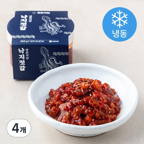 [로켓프레시] 연안식당 낙지 젓갈, 200g, 4개