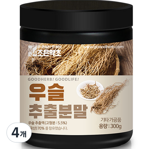 조은약초 우슬 추출 분말, 300g, 4개