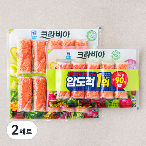 [로켓프레시] 대림선 크라비아 맛살 180g + 90g 세트