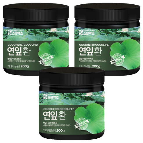 조은약초 프리미엄 연잎환, 3개, 200g