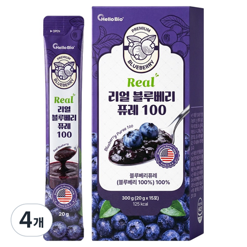 헬로바이오 리얼 블루베리 퓨레 100