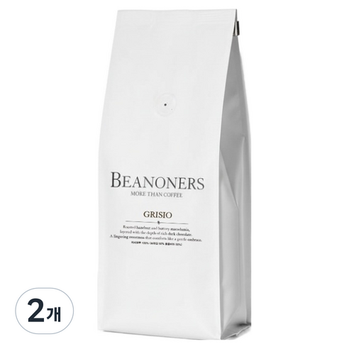 빈오너스 고소하고 초콜릿한 그리지오 블랜딩 원두, 2개, 1kg, 홀빈(분쇄안함)