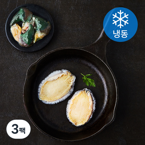다복 청정바다를 담은 CAS로 급냉한 순살 전복 + 내장 (냉동), 80g(2미), 3팩