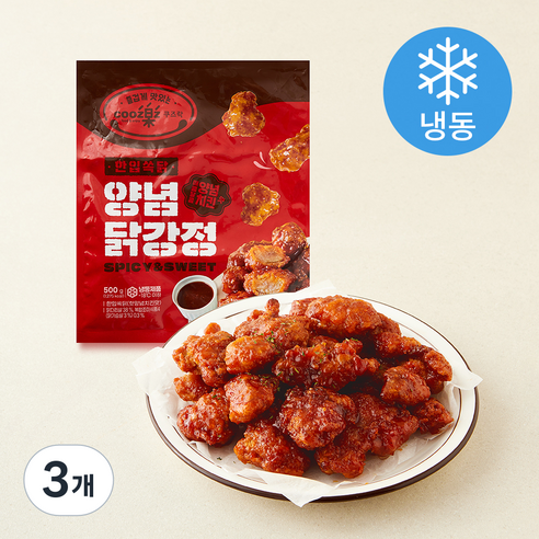 [로켓프레시] 쿠즈락 한입쏙닭 양념 닭강정 양념치킨맛 (냉동)