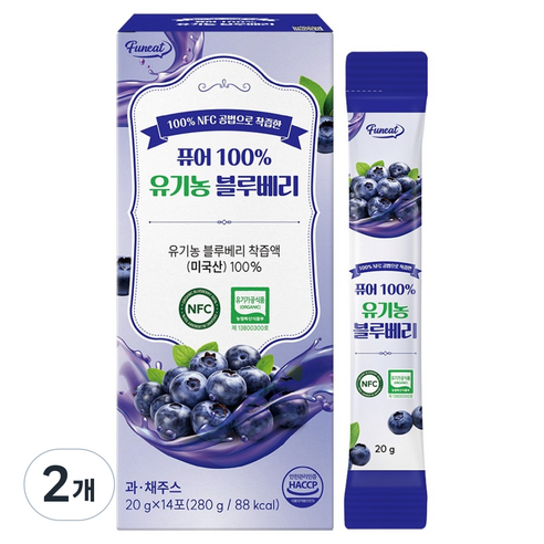 퍼니트 퓨어 100% NFC 유기농 블루베리 스틱