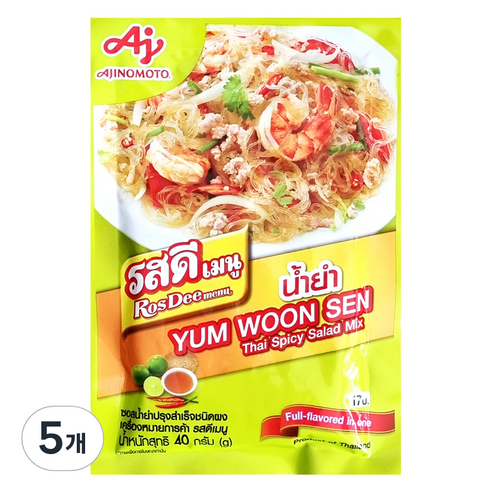 아지노모토 타이 스파이시 샐러드 소스 파우더, 40g, 5개