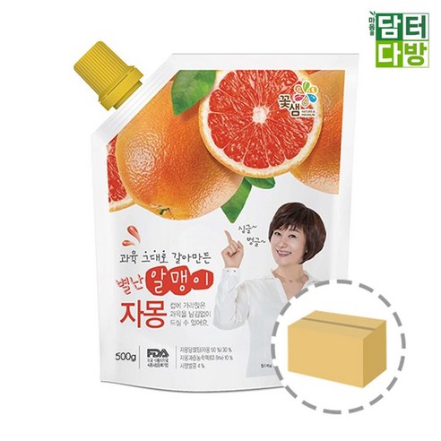 [청년과농부] 파우치 500g 별난알맹이 (8개입) 1BOX 꽃샘 자몽