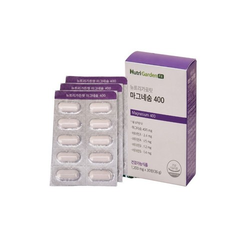 파워라이프 마그네슘 400 영양제 뉴트리가든핏 비타민B군 36g, 선물세트, 1박스, 30정