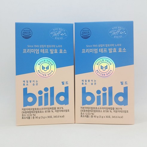 빌드 프리미엄 테프 발효 효소 3g x 30포 2박스, 60개, 3g