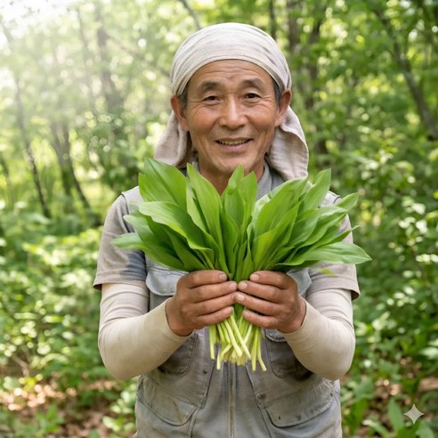 파머스곳간 국내산 명이나물 1kg 산나물 제철 봄 생명이나물 산마늘 명의나물 잎 줄기 생채