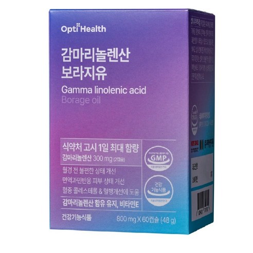 옵티헬스 감마리놀렌산 보라지유 60캡슐, 1개