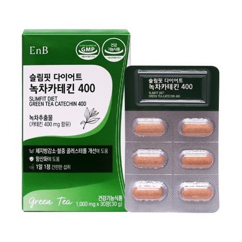 EnB 슬림핏 다이어트 녹차카테킨400 1,000mg x 30정, 1개, 30정