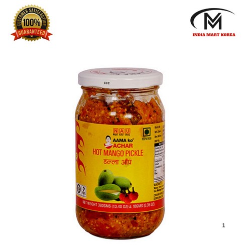 AAMA KO ACHAR HOT MANGO PICKLE 망고절임,380G, 380g, 1개