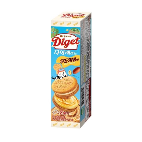 오리온 다이제샌드 우도땅콩맛