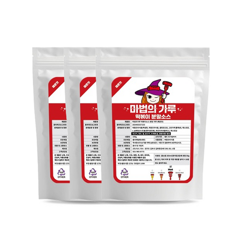 마법의가루 떡볶이 소스 분말 가루 매운맛, 100g, 3개