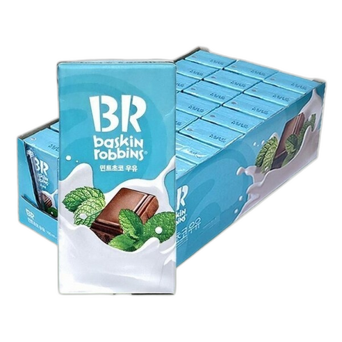 베스킨라빈스민트초코멸균우유x민초, 1개, 190ml
