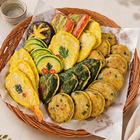 [백미반상] 프리미엄 모듬전 1kg 수제전 전세트 명절전 제사전 안주 동그랑땡 7종, 1세트, 1kg