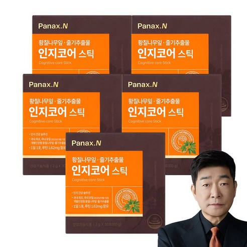 [휴온스N 공식] 인지코어 스틱 기억력 두뇌영양제 황칠나무잎, 5개, 30회분