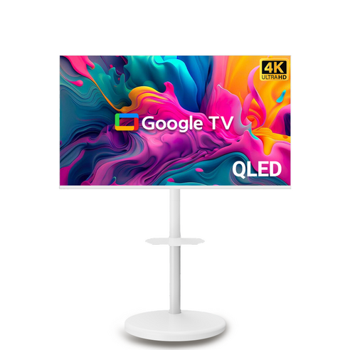 무빙큐빅스 스마트 50인치 4K UHD QLED 삼탠바이미 화이트에디션 SET 이동식 tv 거치대 삼텐바이미 스탠바이미 중소바이미, 방문설치, 스탠드형, 무빙큐빅스 50인치 4K UHD QLED 화이트에디션, 127cm/50인치