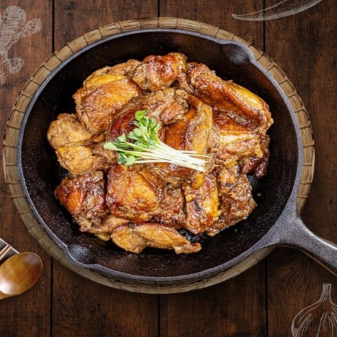 우리농 춘천 순살 양념닭갈비 1kg 추가 소스 120g 음식