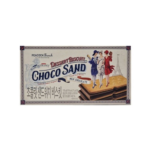 피코크 초콜릿 샌드위치 135g x 3개 총 405g