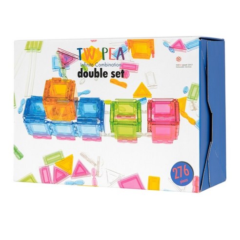 다나플레이 트위피 블록 더블 세트 (276pcs), mixed color, 1세트