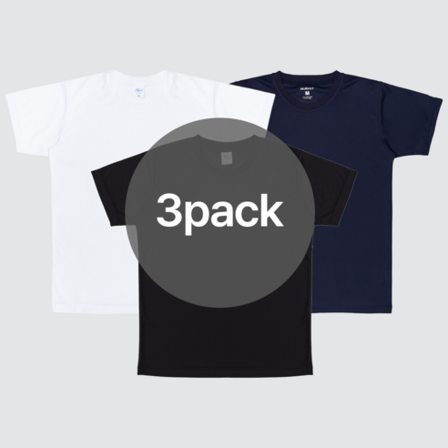 [3PACK] O.Y.C. 냉감 쿨패스 기능성 반팔 티셔츠 3color