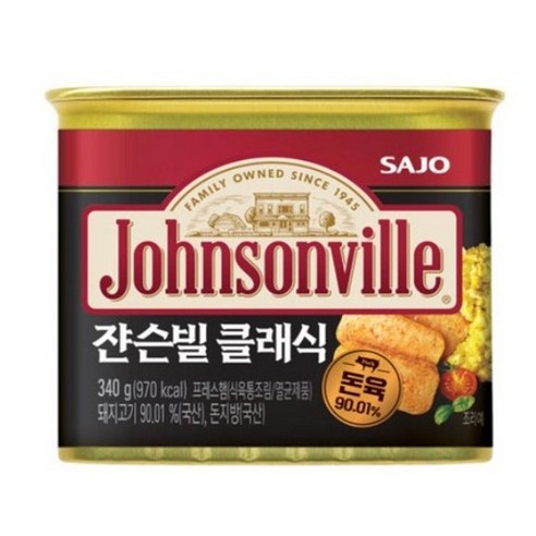 국내산 돼지고기로 만든 쟌슨빌 클래식, 340g, 4개