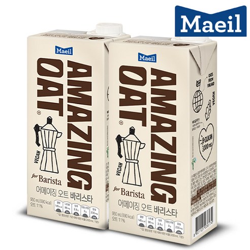 매일 어메이징 오트 바리스타 950ml + 950ml 총2팩 /바리스타 전용박스 포장, 950ml, 2개