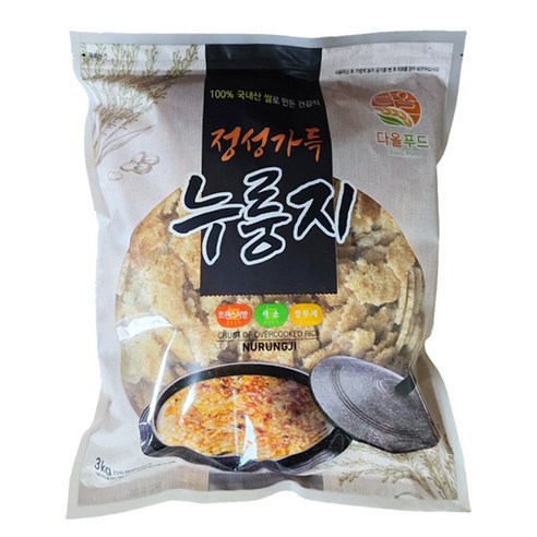 다올푸드 정성가득 누룽지, 1개, 3kg
