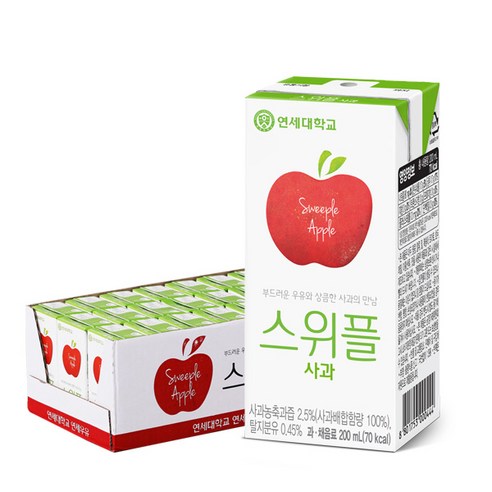 연세우유 스위플 사과음료