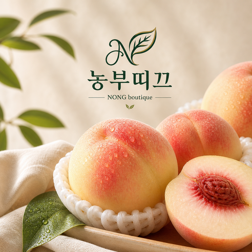 농부띠끄 산지출고 당도선별 올해 첫수확 백도복숭아 부드러운 식감 고당도 복숭아, 1박스, 500g내외