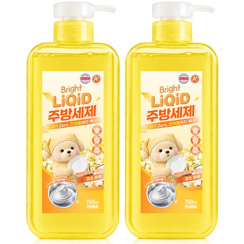 주방세제 리퀴드 베이킹소다 주방용 세제, 2개, 750ml