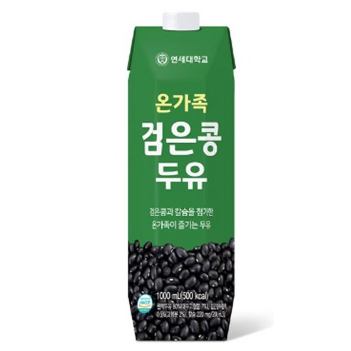 연세두유 고소한두유 검은콩두유1000mlx1팩 고칼슘두유, 1000ml, 12개