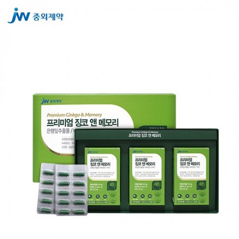 징코 은행잎 켐페롤 플라보놀배당체 비타민E 아연 플라보노이드 빌로발라이드 기억력영양제 징코빌로바, 90정, 1개