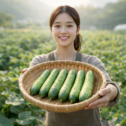 요슐라 백다다기 오이 특품 국내산 신선 채소 아삭한 식감 가정용 대용량
