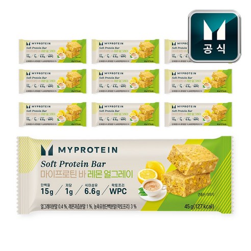 마이프로틴 소프트 단백질 바 레몬 얼그레이, 10개, 45g
