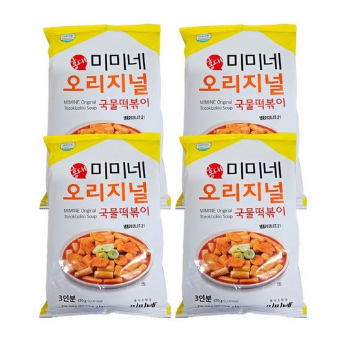 미미네 오리지널 국물떡볶이 570g x 4봉 (총12인분)