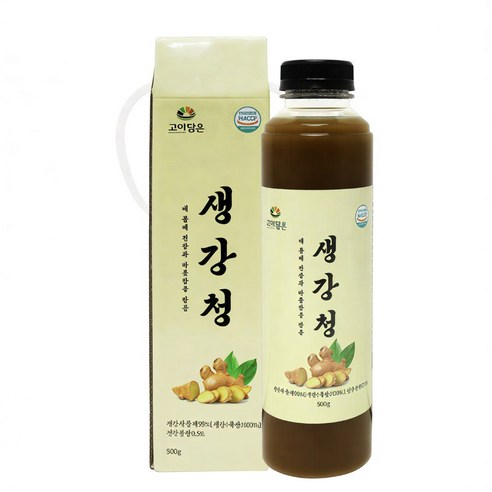 국내산생강100% 국내산도라지100% 설탕제로 건강분말 고이담은 생강청 500g 스마트세일즈