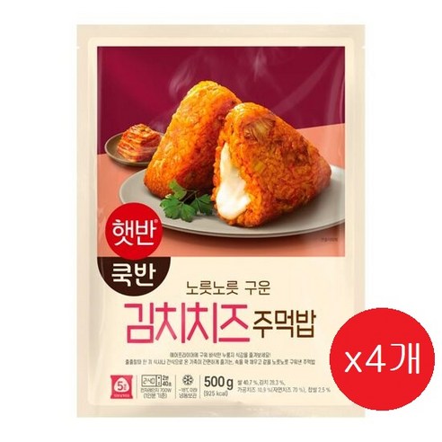 [비비고]구워낸주먹밥김치치즈볶음밥500G 4봉, 500g, 4개